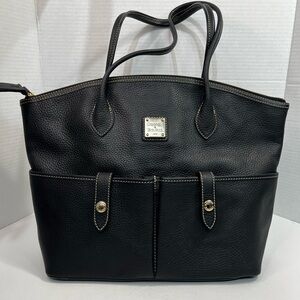Dooney & Bourke Pebble Grain Black Tote\Purse with Gold Accents *Project Bag*